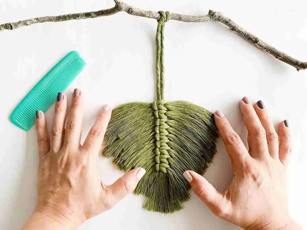 macrame leaves tutorial