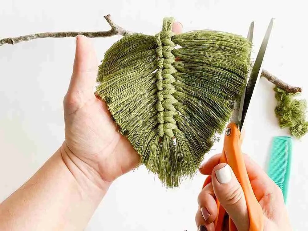 macrame leaves tutorial