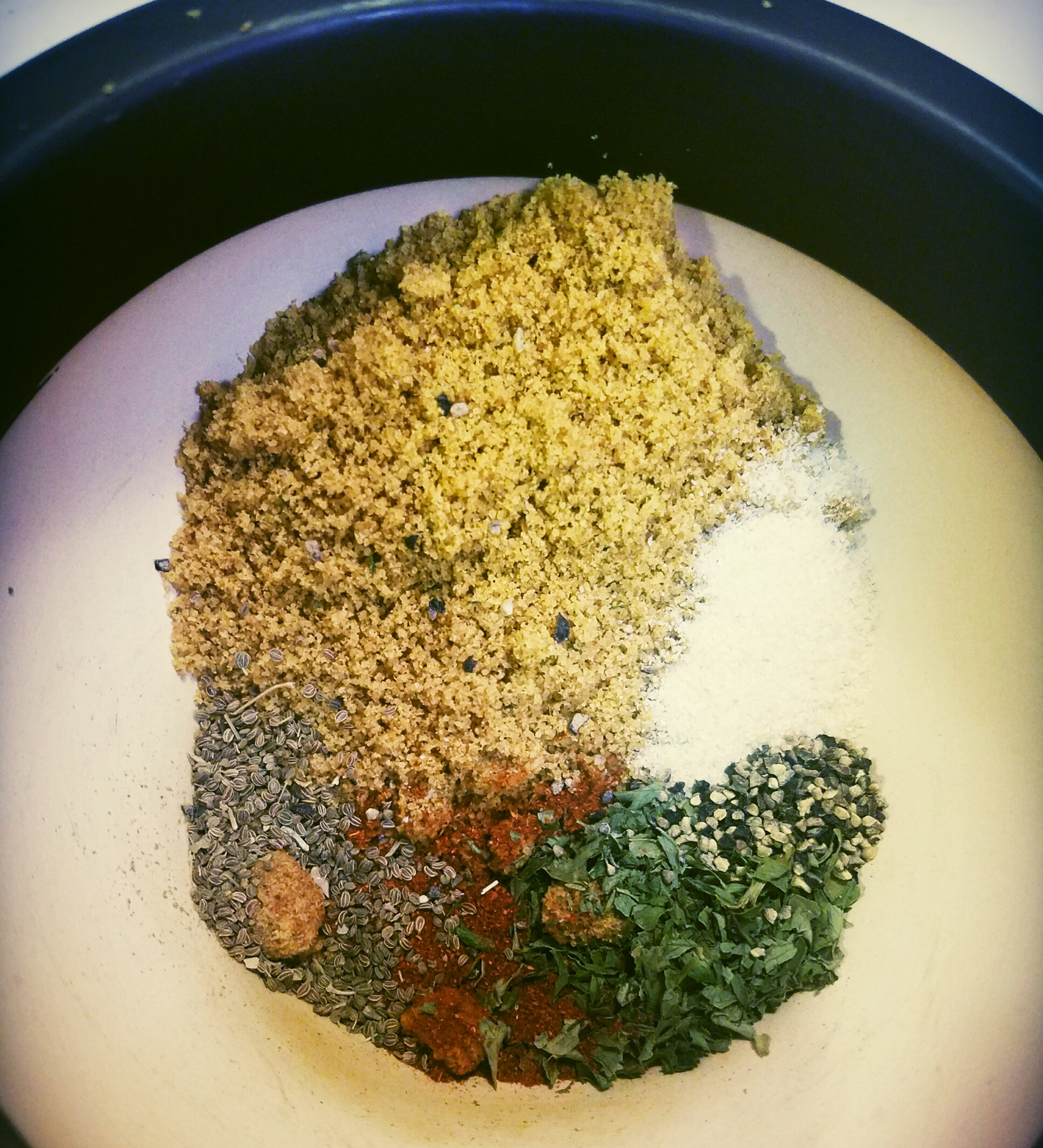 Gathering all dry ingredients