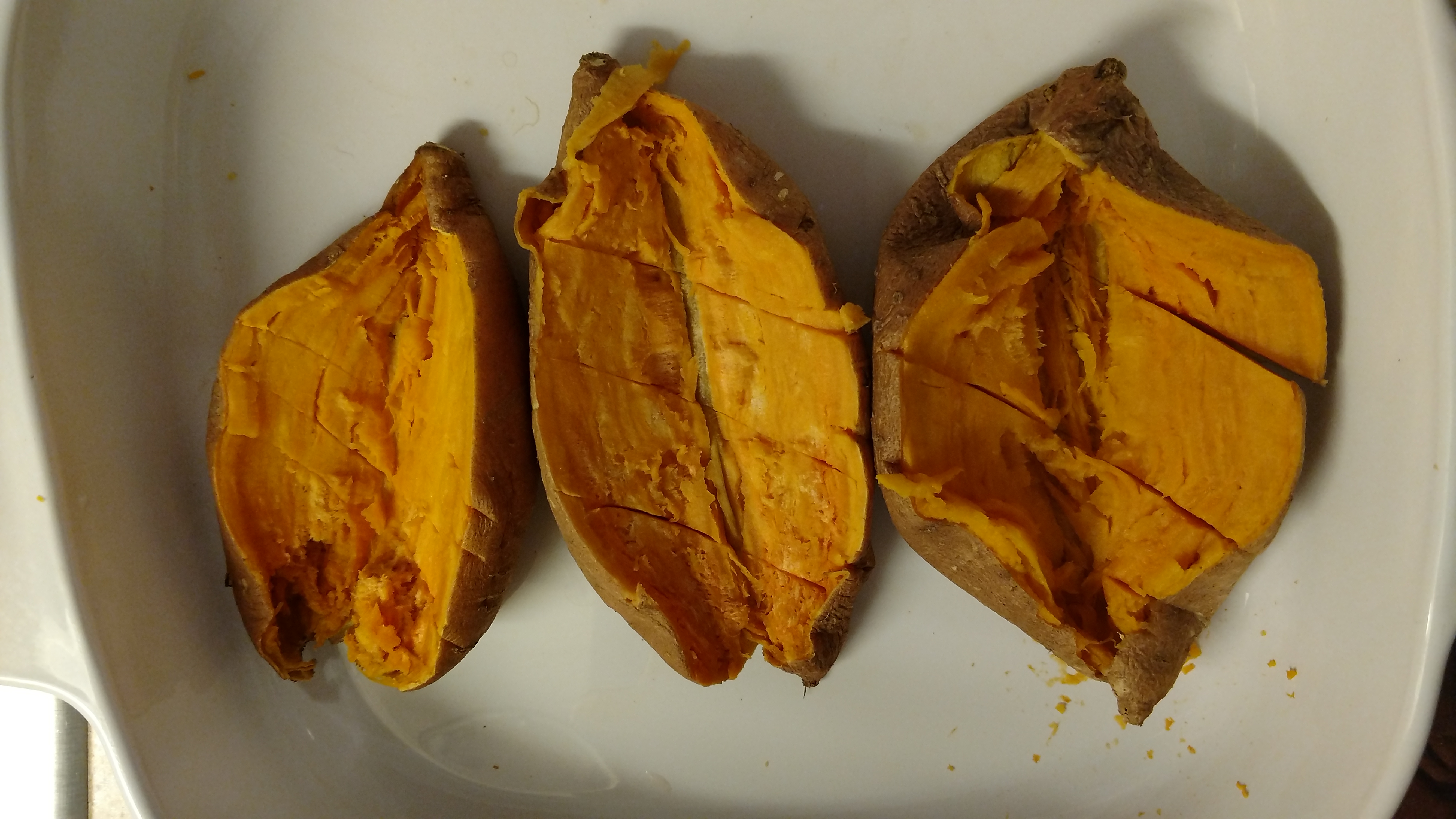 Once cooked, mash insides