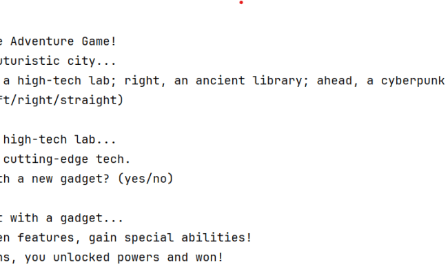 Create Text Based Adventure Game In Java