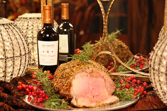 Prime Rib with Herb Blend Crust and Horseradish Sauce