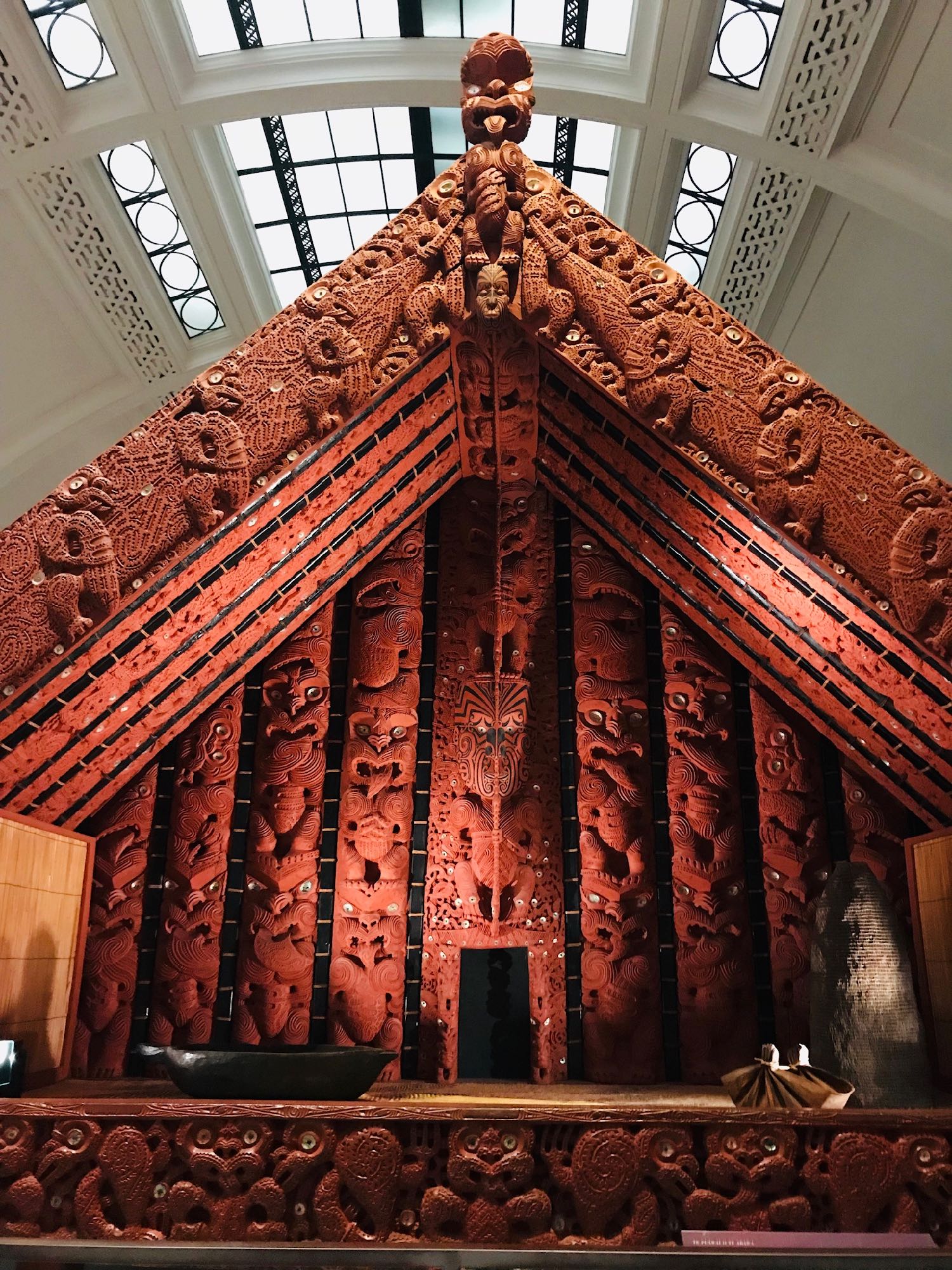Maison commune traditionelle Maori - Musée d'Auckland - Nouvelle Zélande