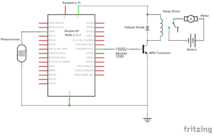 Make A Cat Toy With A Raspberry Pi Ldr And Dc Motor