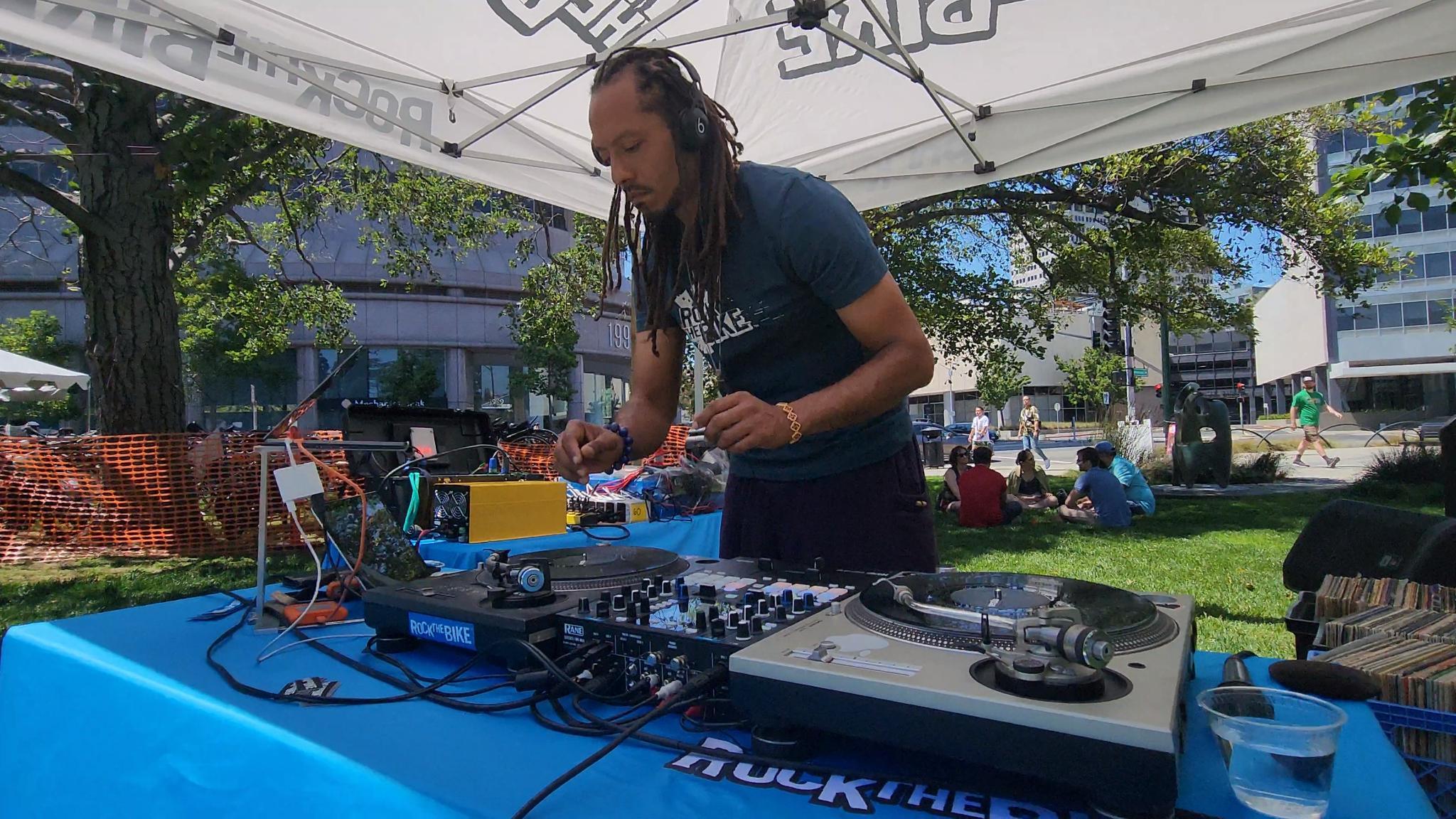 Pedal Powered Performance with DJ Evol-T - Maker Faire Bay Area