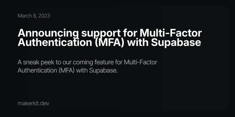 Announcing Support For Multi Factor Authentication Mfa With Supabase - Ocean Illustrations - Modern 4K Collection