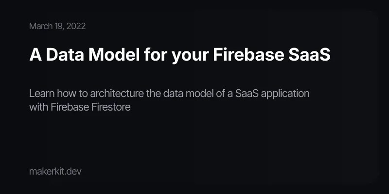 A Data Model For Your Firebase Saas - Best Landscape Wallpapers in High Resolution