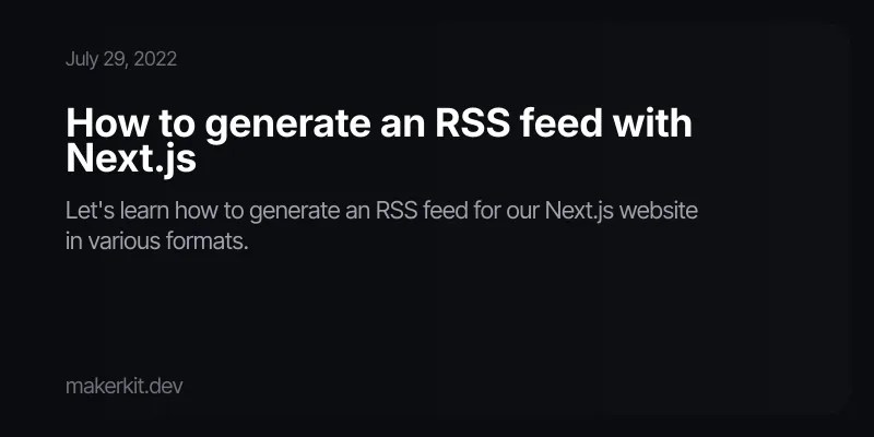 How To Generate An Rss Feed With Next Js - Download Professional Space Image | 8K
