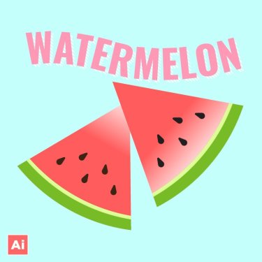 vector watermelon illustration tutorial