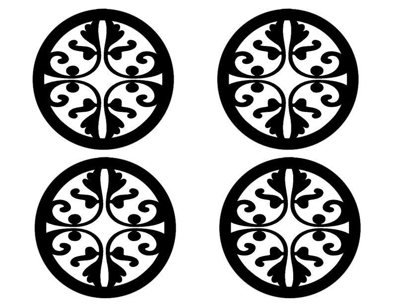 Scroll Coasters 2 Pattern Maker Patterns - Geometric Illustrations - Gorgeous Retina Collection