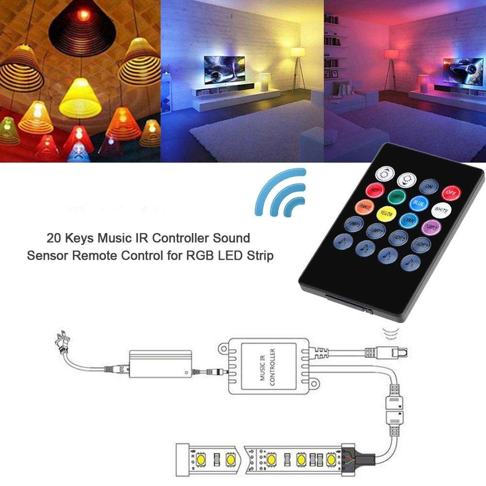 LED Music IR Controller 12V 2A/Channel 20 Keys Makers Electronics