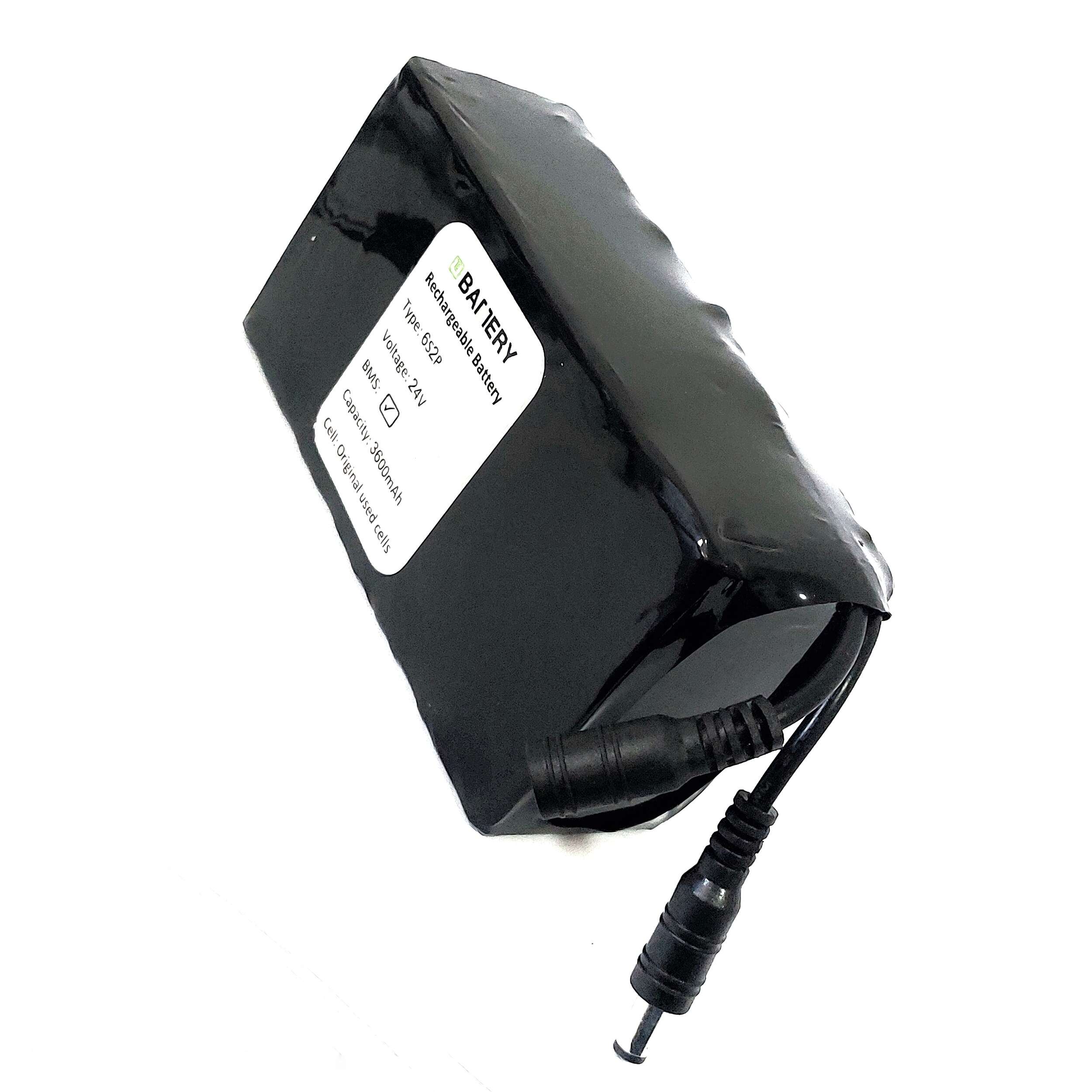 24V 6S2P+BMS 3600mAh Rechargeable 18650 Liion Battery Pack Makers