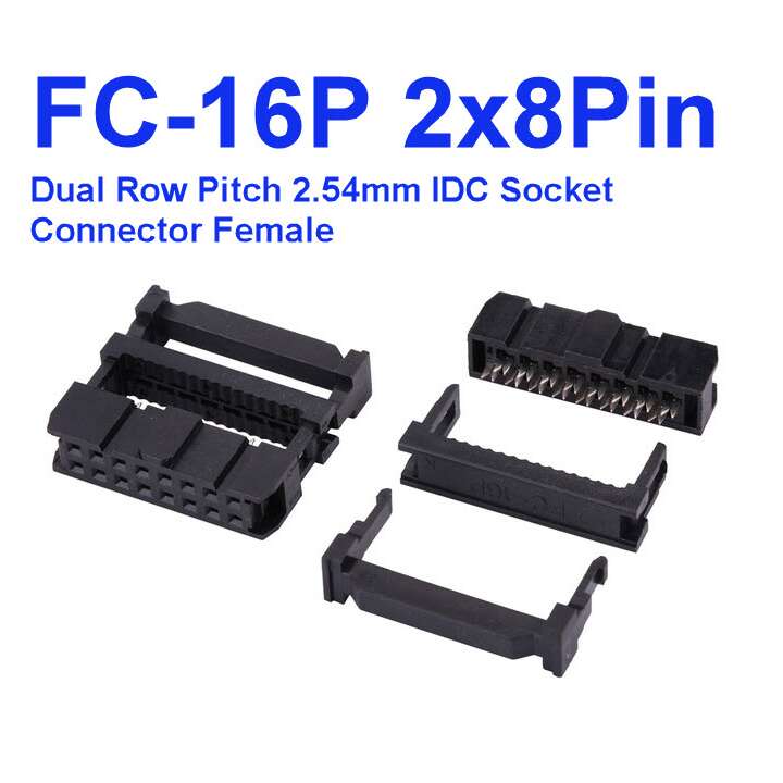 IDC FC-16 Female Connector for Flat Cable 16 Pin | Makers Electronics