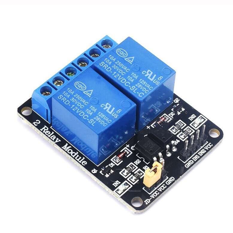 Relay Module 2 Channel 12V Active Low Trigger | Makers Electronics