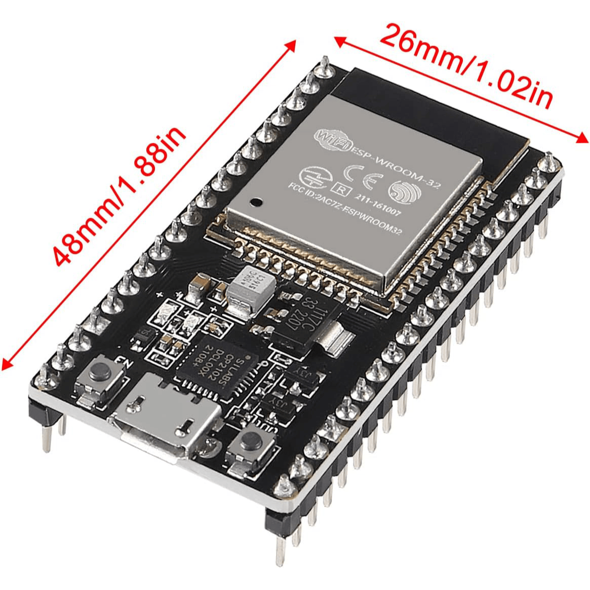 Diymore 3PCS Cartes Dérivation ESP32 - 1 Vers 2 Broches - Compatible ESP-WROOM-32 38PIN - Pour Projets DIY