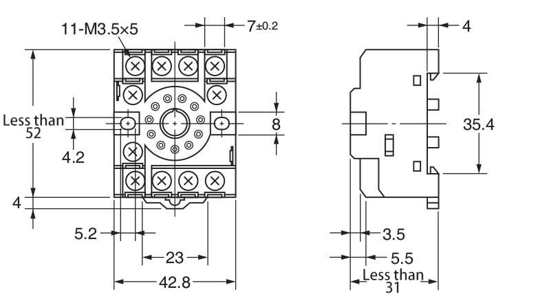 MK3P-I DC 24V 11-Pin Relay - 10A 250VAC (MK3P)