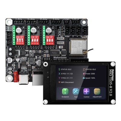 Carte Contrôleur DLC32 V2.1 32 Bits Pour CNC - Compatible MKS, ESP32, Pilotage A4988/TMC, Contrôle Mobile Et Hors Ligne - 8