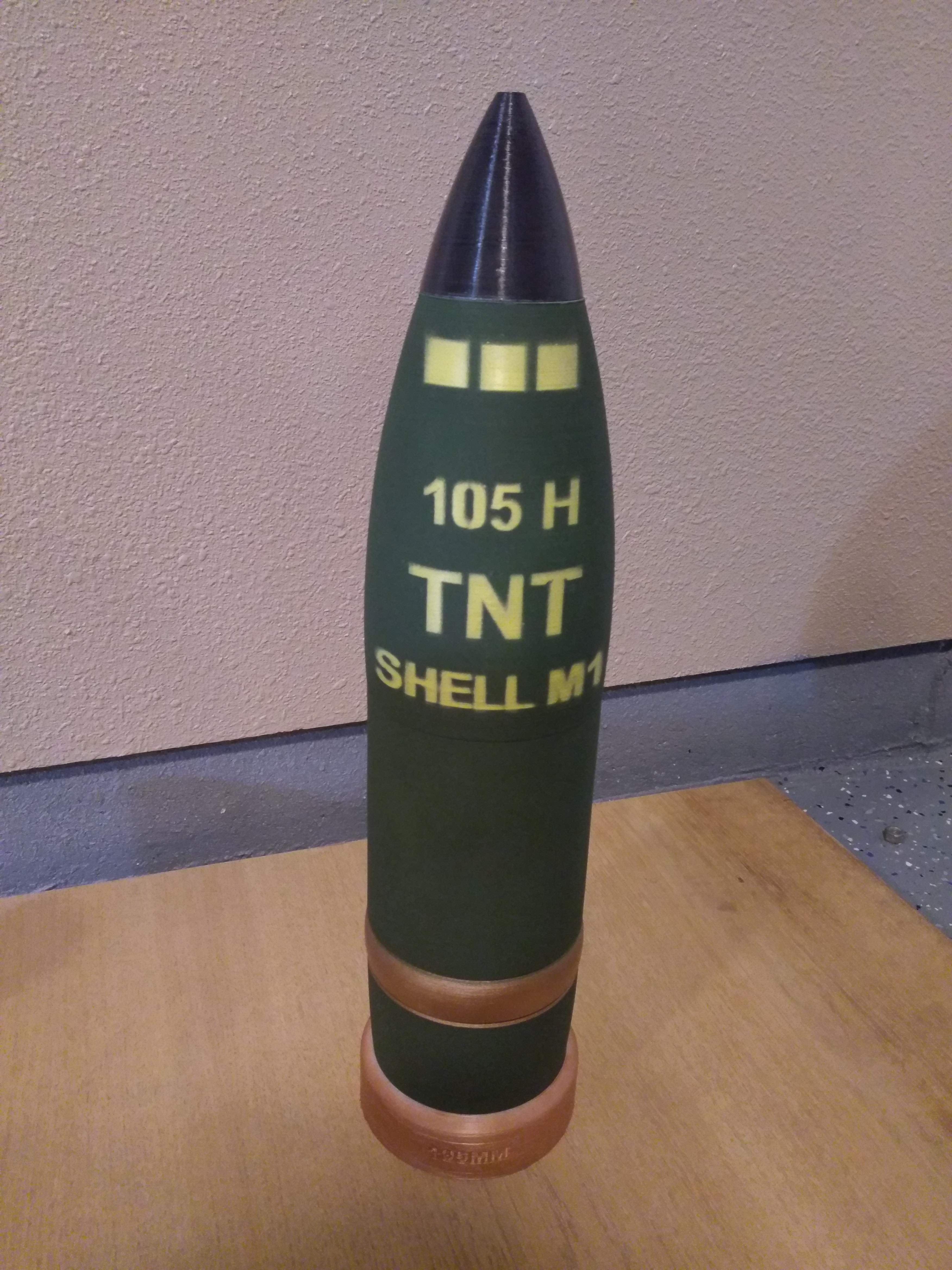 105MM Shell Display Base - Looks pretty good! - Maker Steve