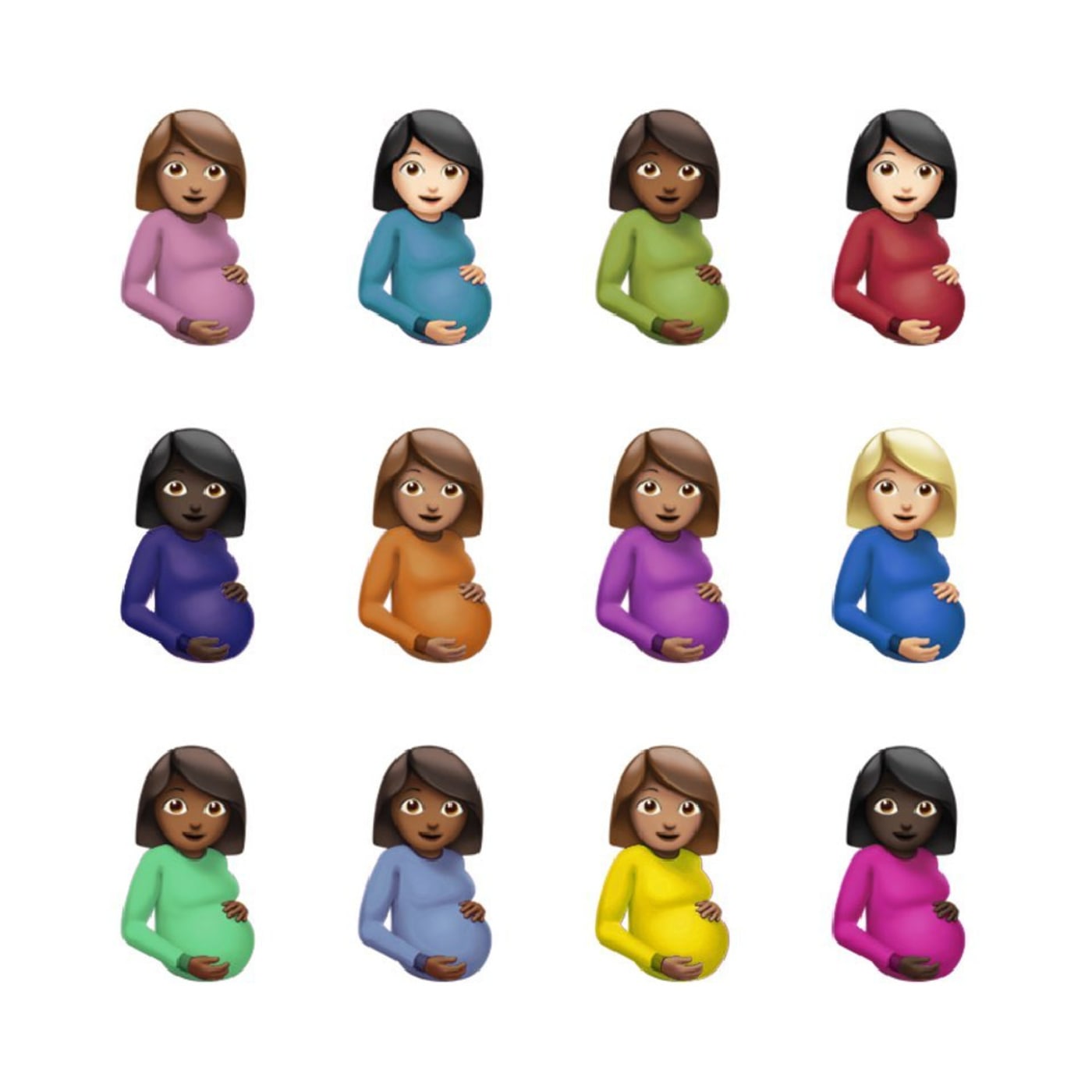 Album cover art for Drake's CLB featuring 12 emojis of pregnant women