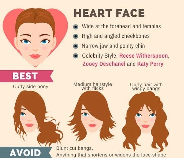29+ hairstyles for heart shaped faces