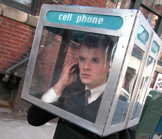 Portable cell phone booth makes you seem more old school
