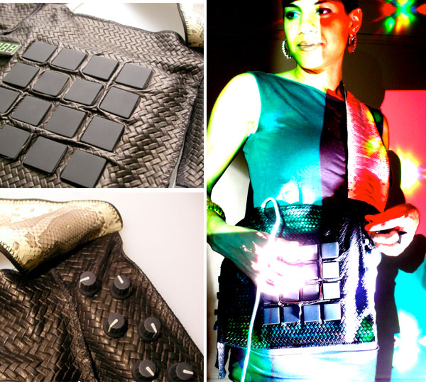 Leather & snakeskin MIDI controller wearable