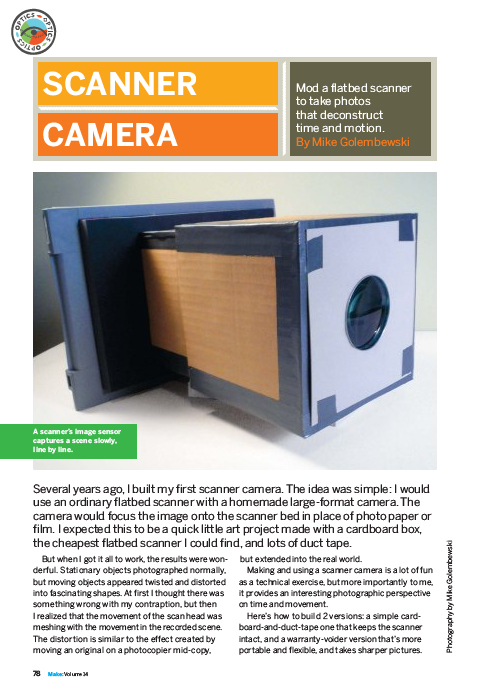 Weekend Project: Scanner Camera (PDF)