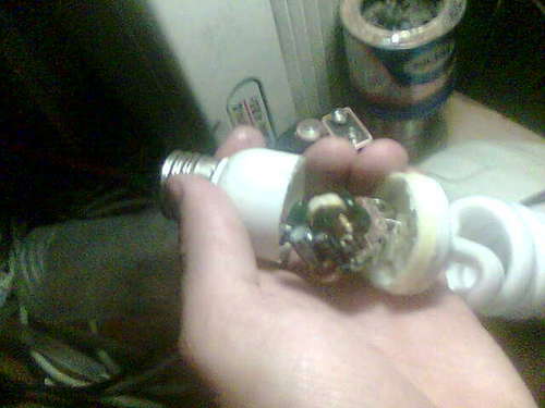 Cannibalizing parts from compact florescents