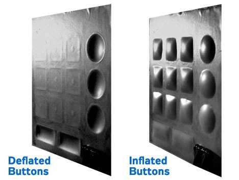 Inflatable buttons