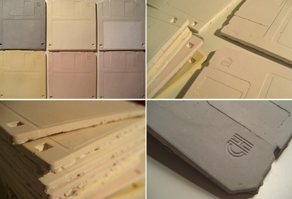 Floppy disk ceramic tiles