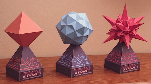 Papercraft Tron “Bit” models