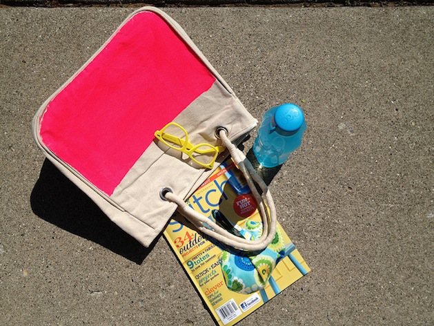 How-To: Easy Neon Canvas Tote