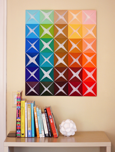 DIY Folded Paper Wall Art
