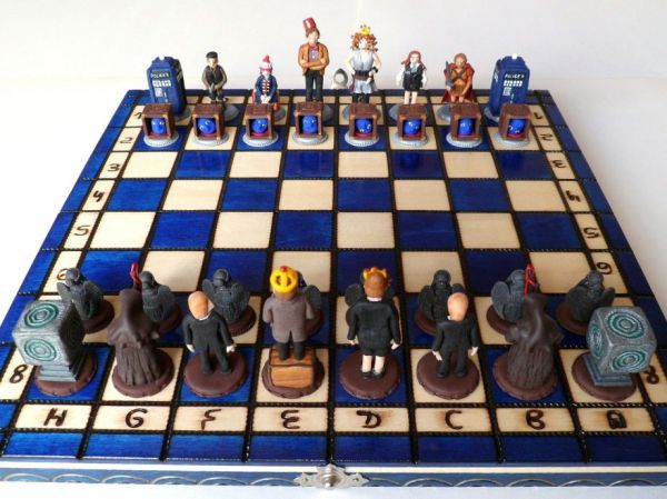 Homemade Doctor Who Chess Set