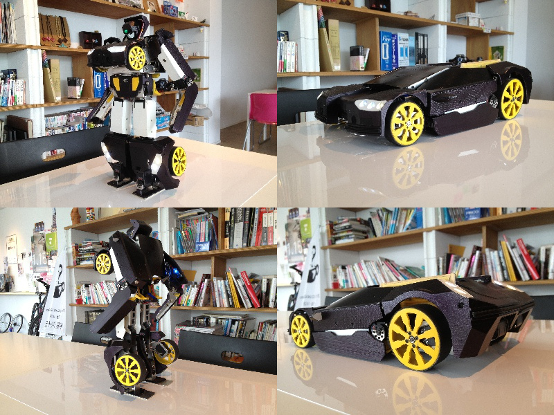 Transforming, 3D-Printed RC Robot-Car