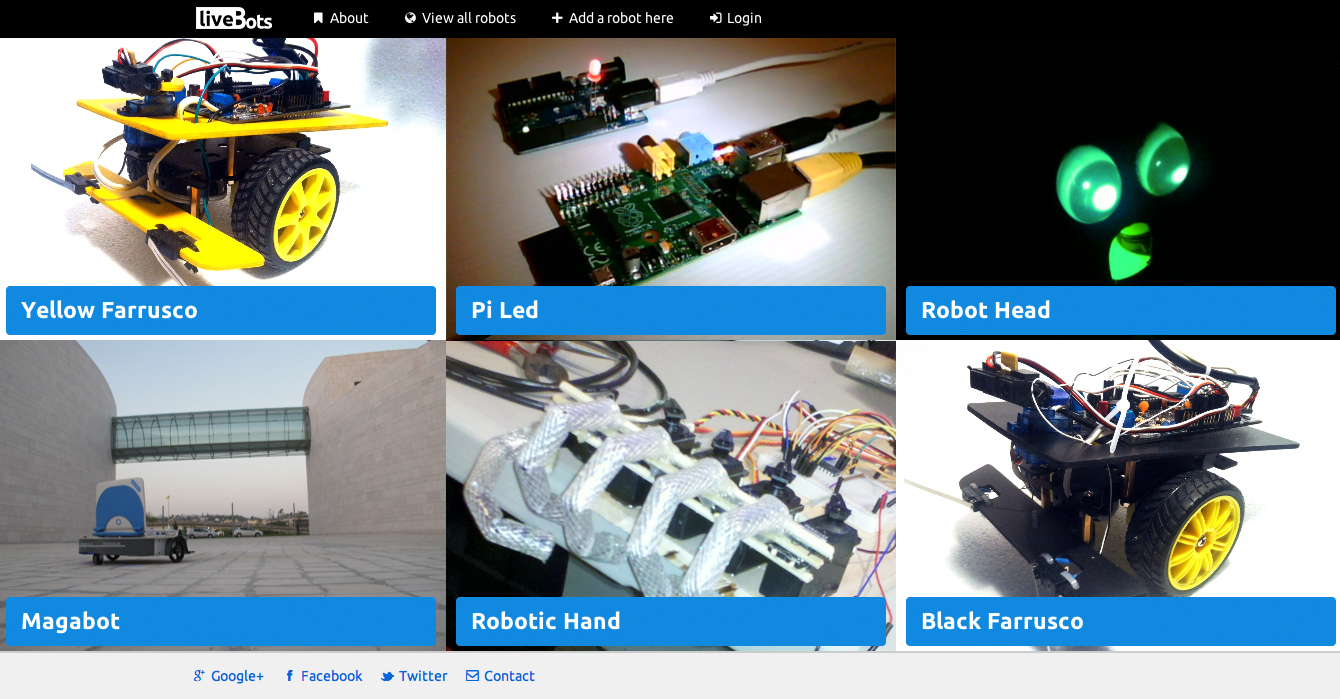 LiveBots, Robots Live on the Web