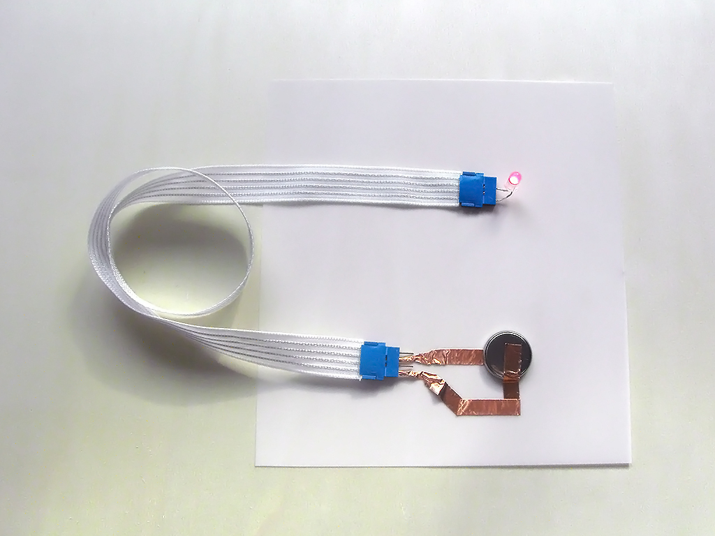 Conductive-Thread Ribbon Cable and FFC Connectors