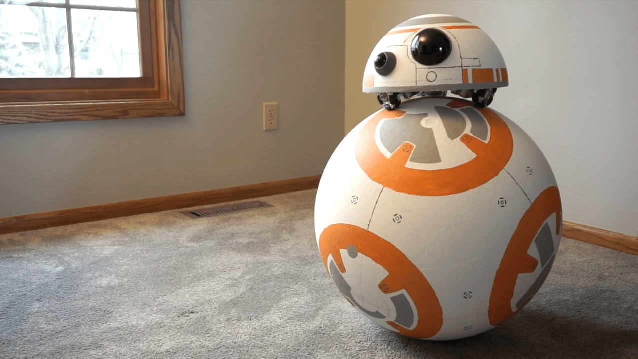 BB-8 Uses Omniwheels and Beaglebone for Self-Balancing Head