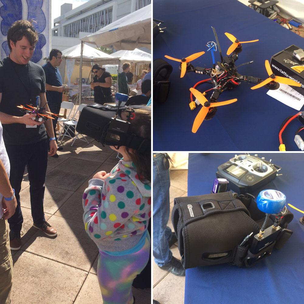 FPV camera on a quadcopter