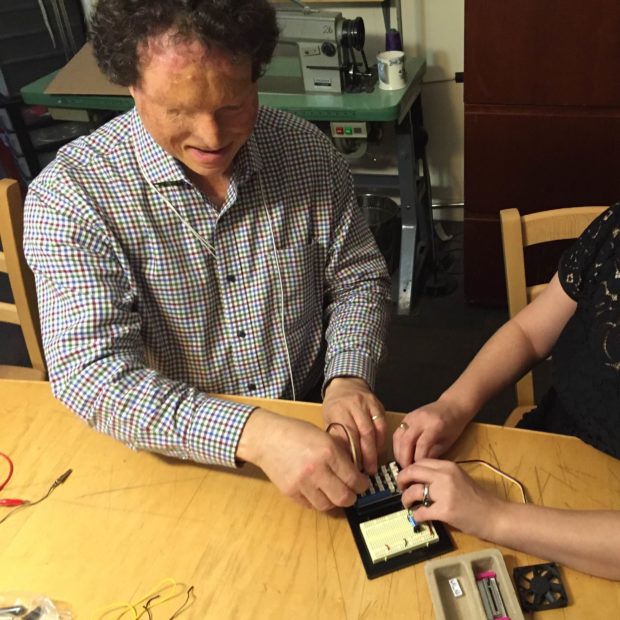 In place of vision, Dr. Joshua Miele uses tactility and communication in order to tinker with electronics.