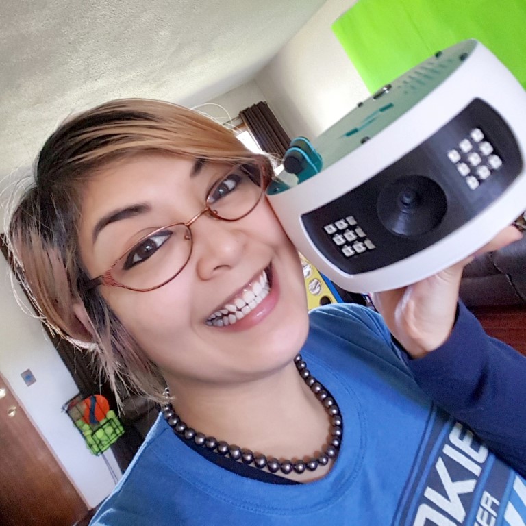 Banzai Baby is a partnered Twitch Streamer who also lets her viewers control the robot in her mad scientist workshop.