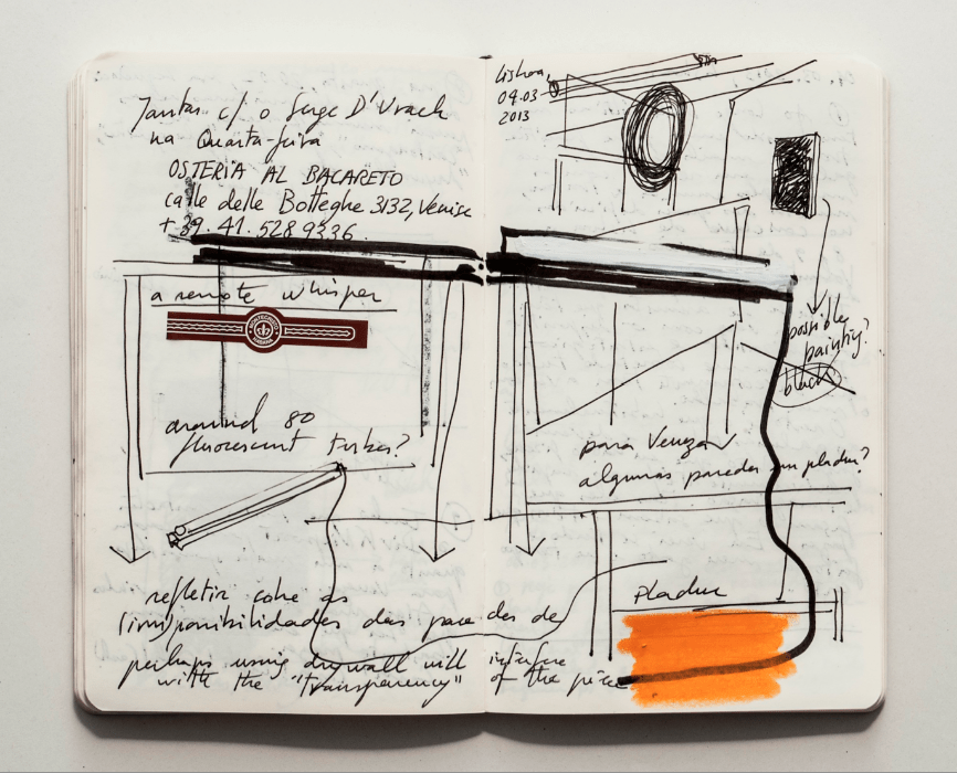 Details of Pedro Cabrita Reis Notebook, 2013, PCRSTUDIO/ João Ferro Martins. Courtesy of the Artist.