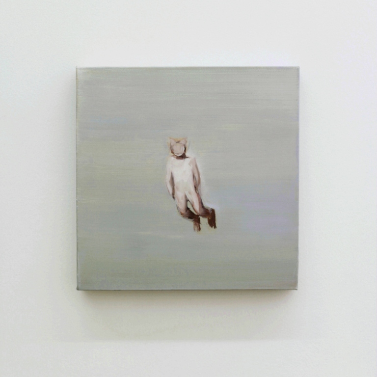 Daniela Krtsch, Sem título #1 (série Heimat), 2014, óleo sobre tela, 30 x 30 cm. Imagem cortesia da artista e 3+1 Arte Contemporânea, Lisboa. Fotografia da exposição: João Ferro Martins.