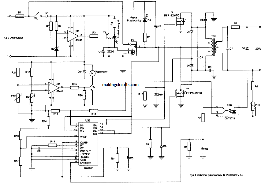 Sg3525 Full Bridge Inverter Circuit Diagram