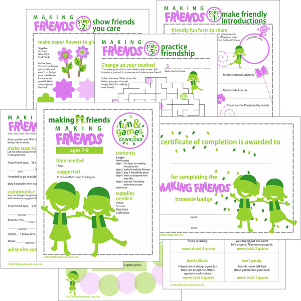 Fun and Games Making Friends Badge Download for Brownies MakingFriends