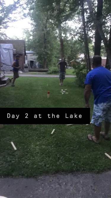 image of men playing Kubb