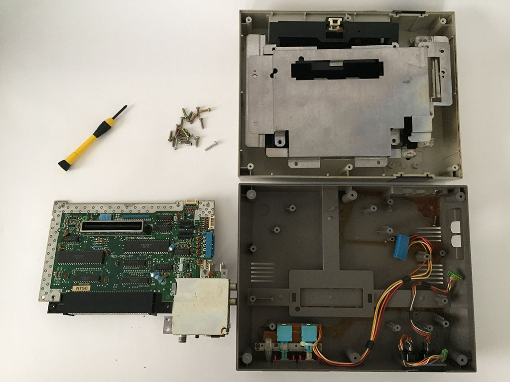 Connections to the circuit board dismanteled