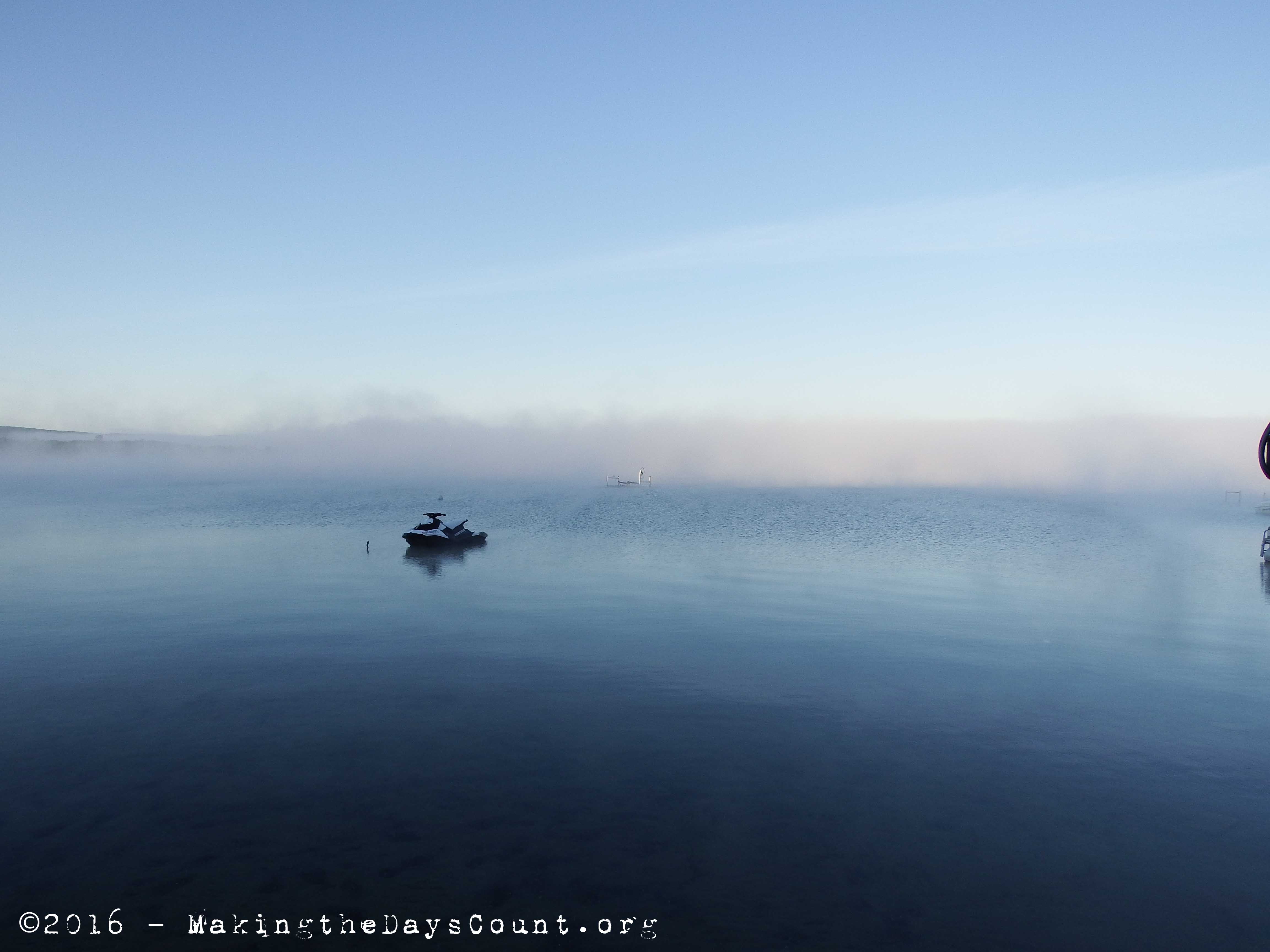 the lake and the fog