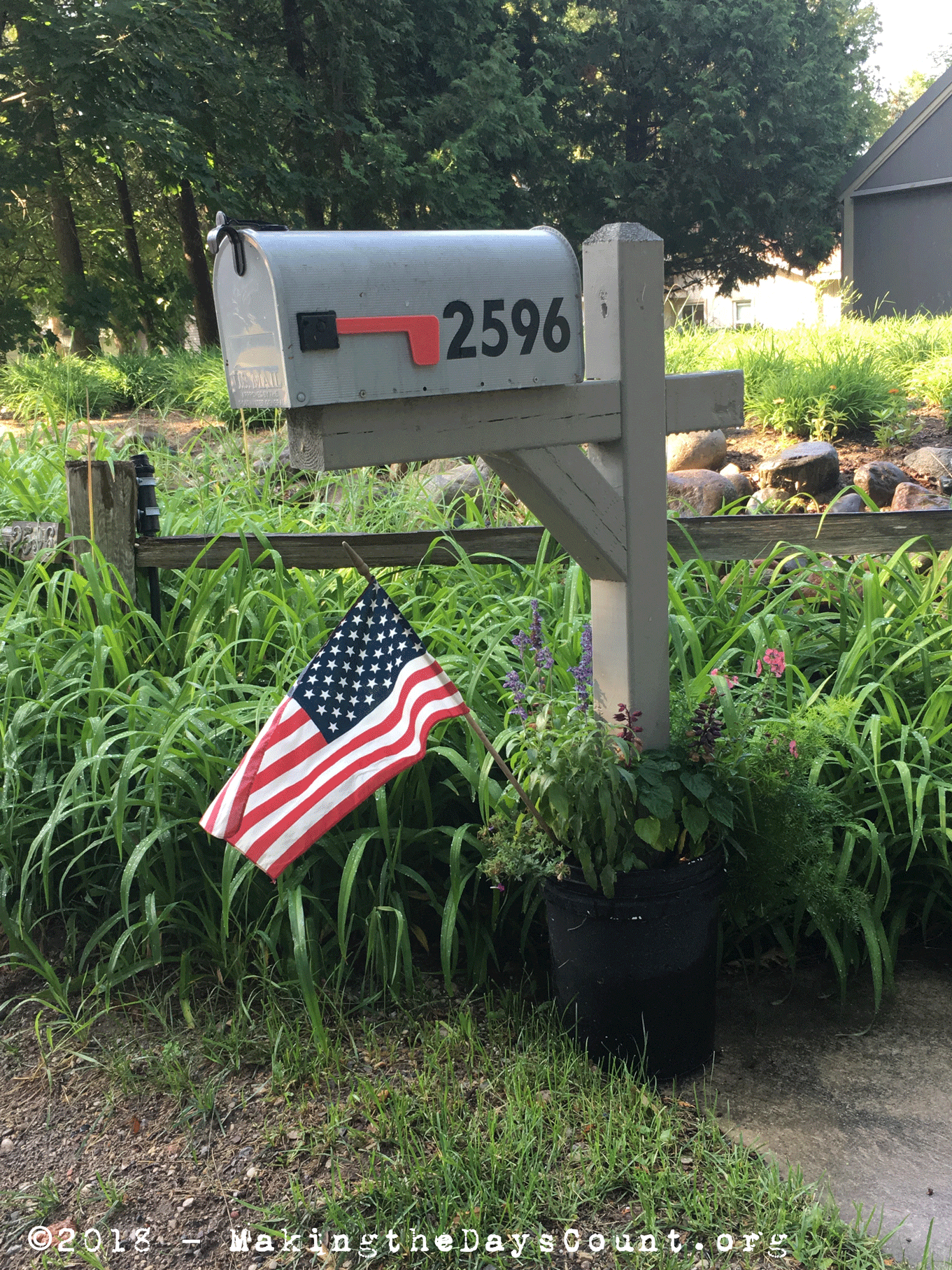 and a smaller version posted in the mail box