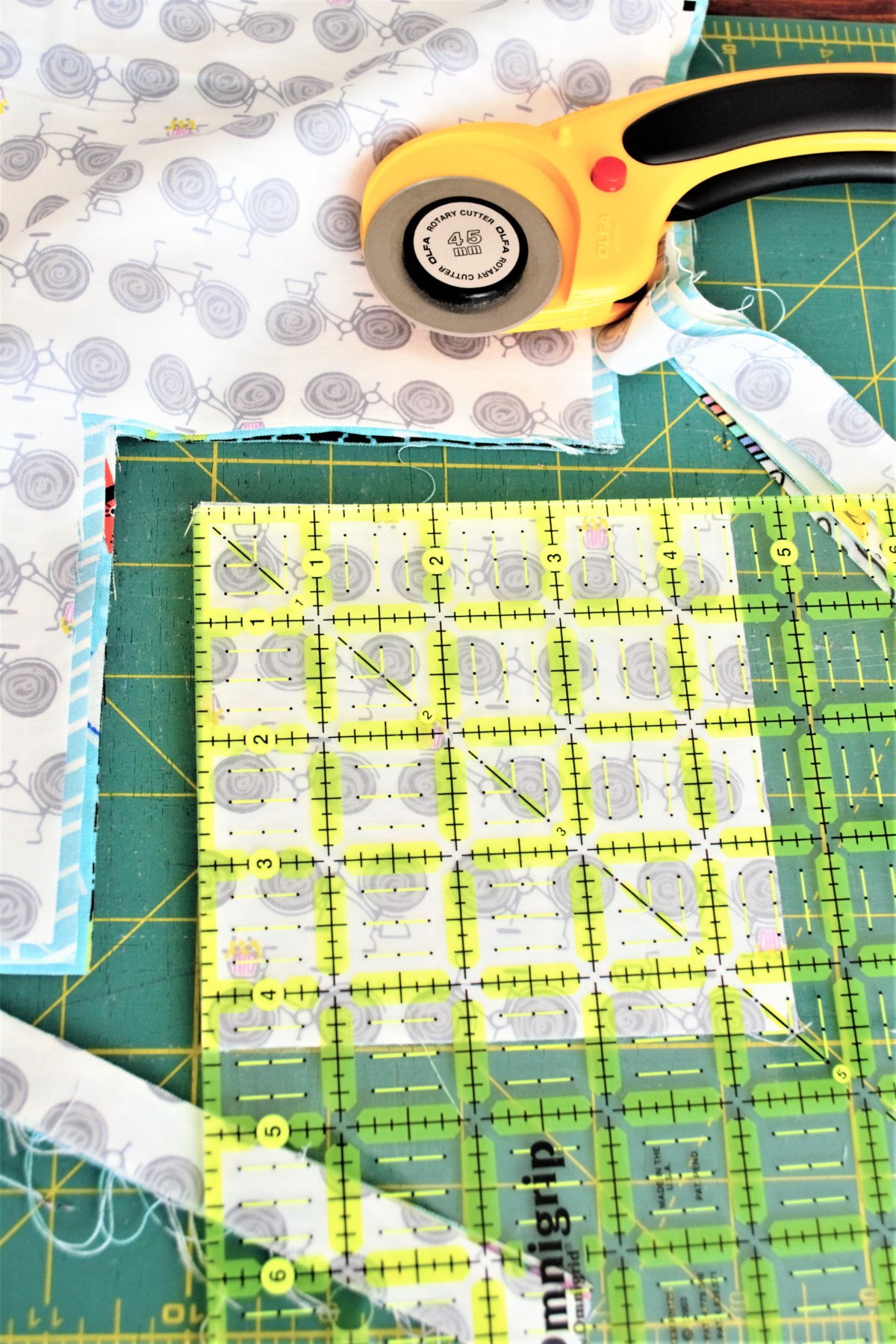 How to Sew Baby Blocks With Taggies! - cutting squares